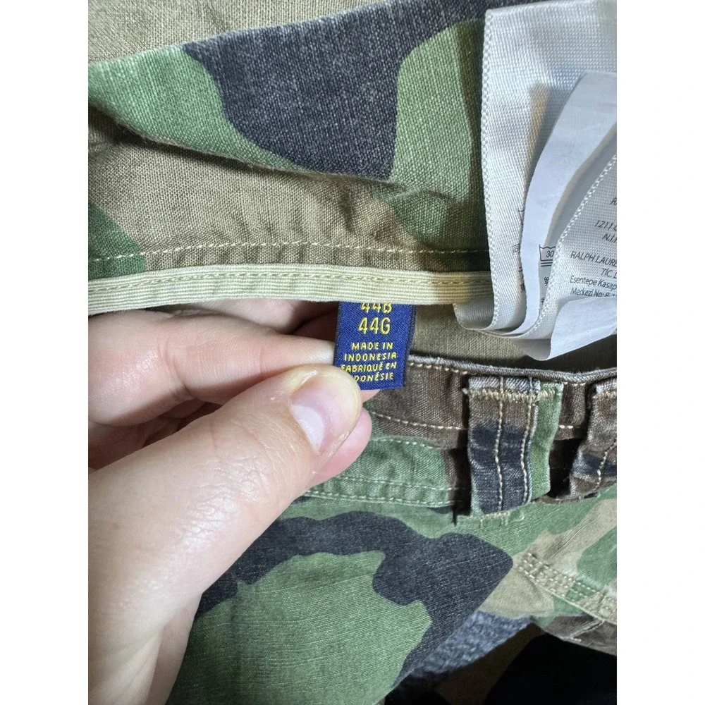 Polo Ralph Lauren Cargo Chino Shorts Men 44 44B Camouflage Camo Military Utility